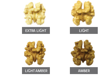 Picture of Natural Walnut Light Amber Halves various origins